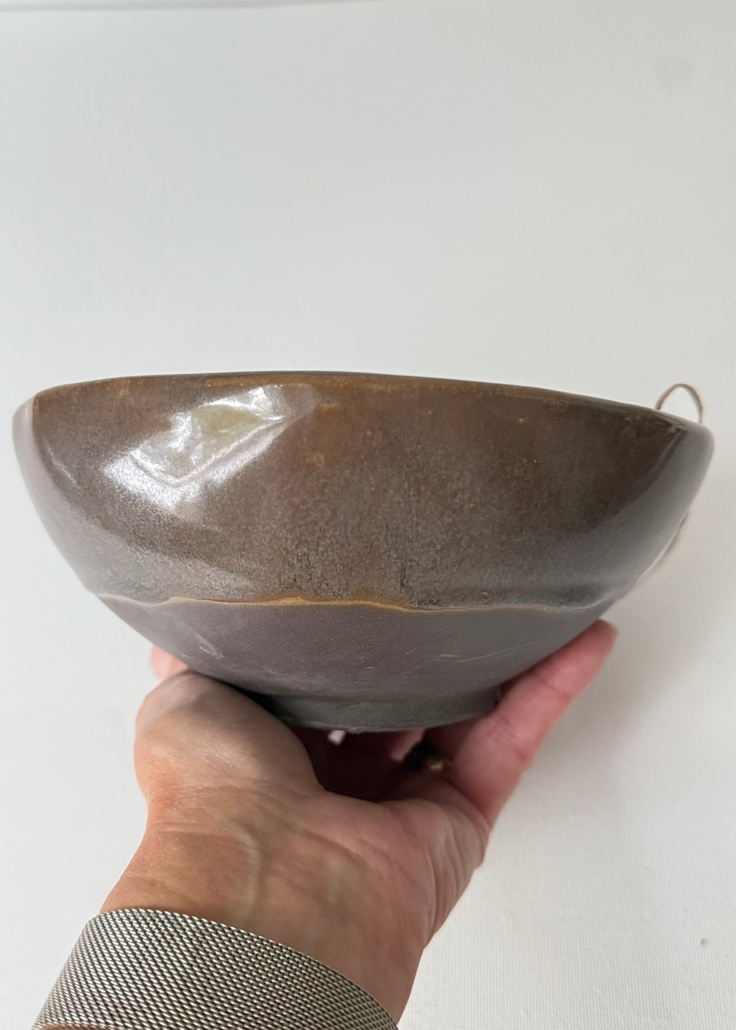 Handgemaakt Keramisch Schaaltje amber bruin - Verwisselbare Hanger