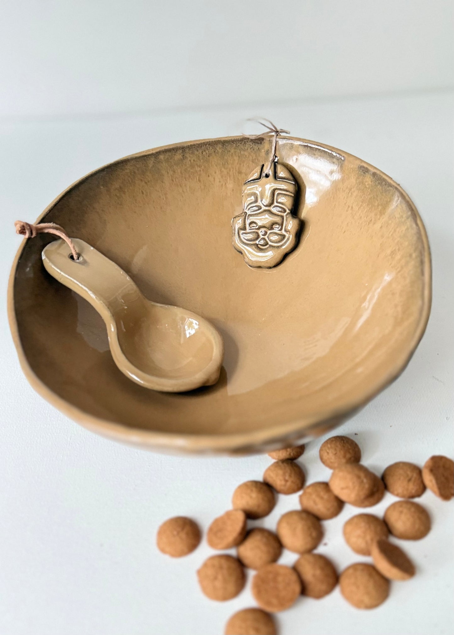 Handgemaakt Keramisch Schaaltje met Lepeltje